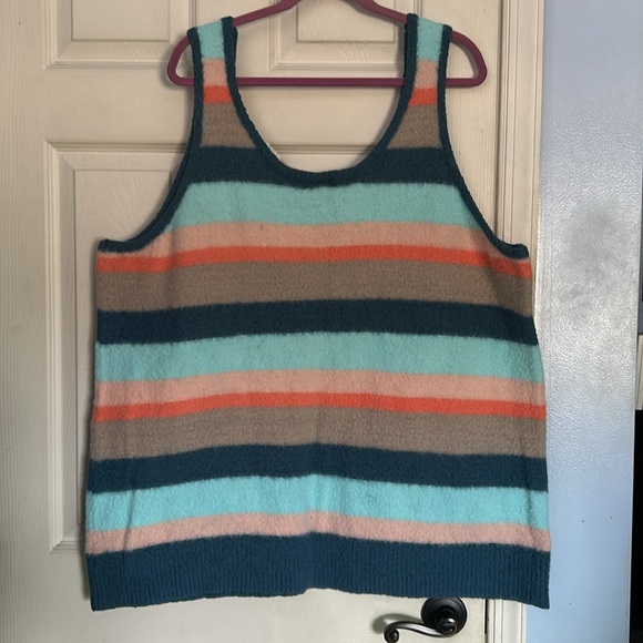 Torrid stripe multi Eyelash Pullover Cami Sweater size 6X - Picture 6 of 8